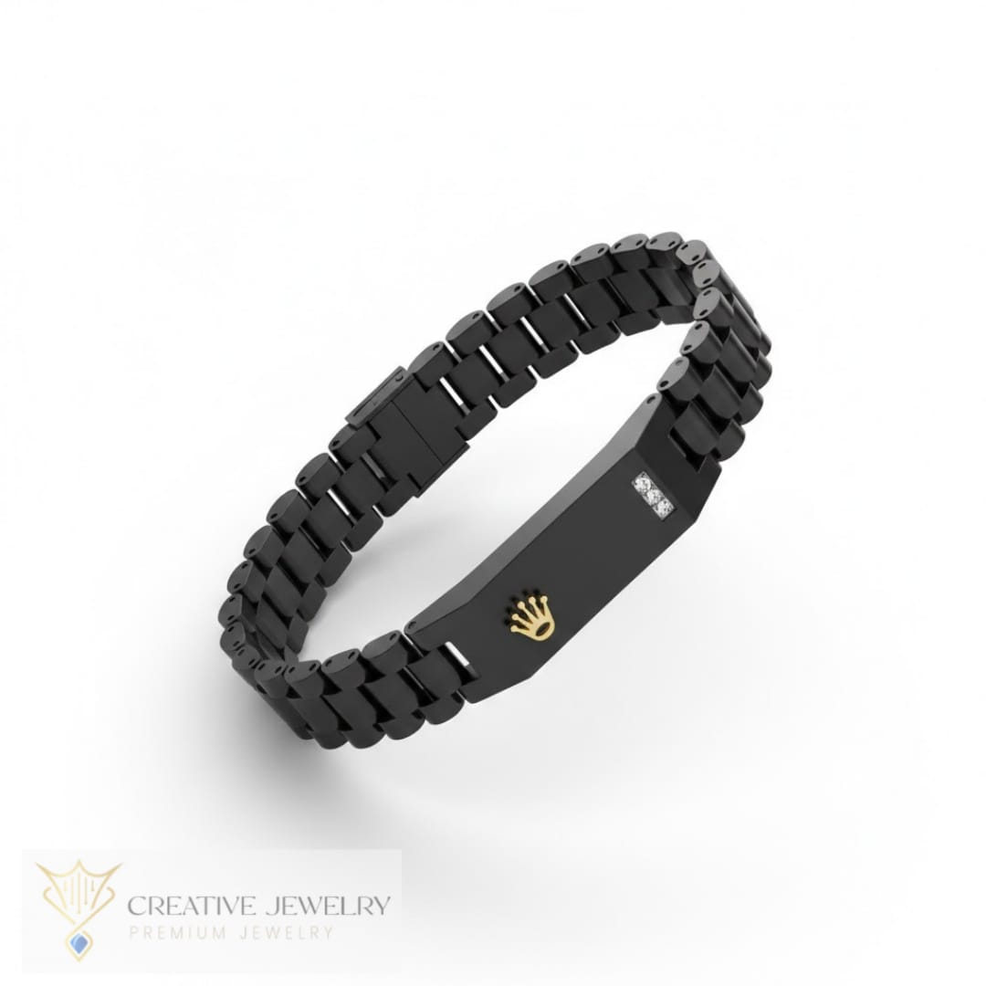 Customized Rolex Bracelet Black