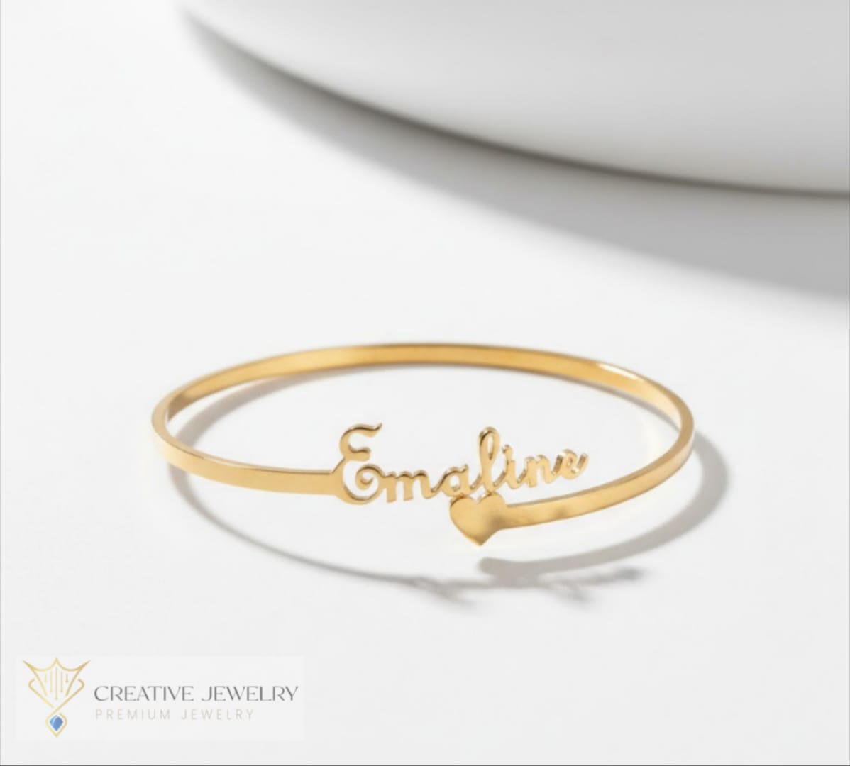 Customize Heart Style Bangle