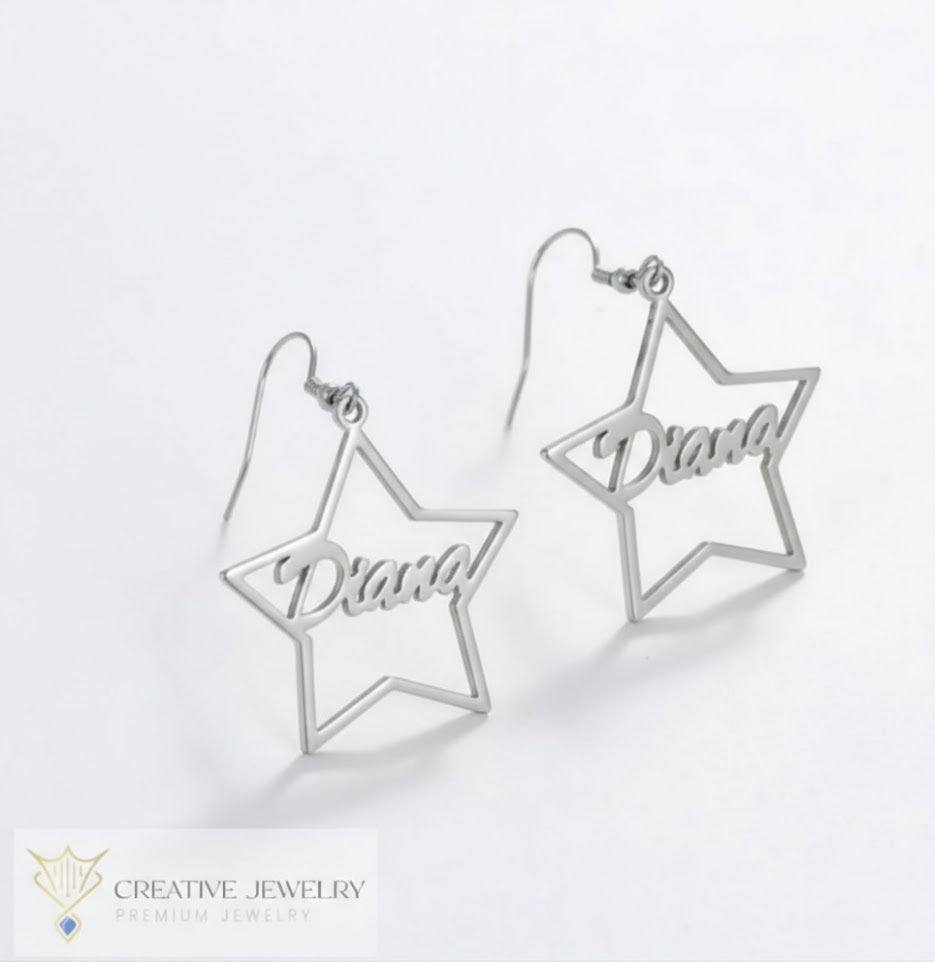Customized Star Style Earrings