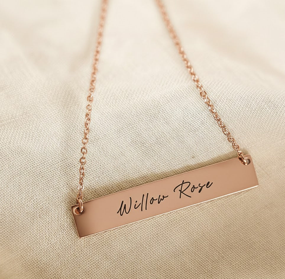 Customized Bar Style Necklace