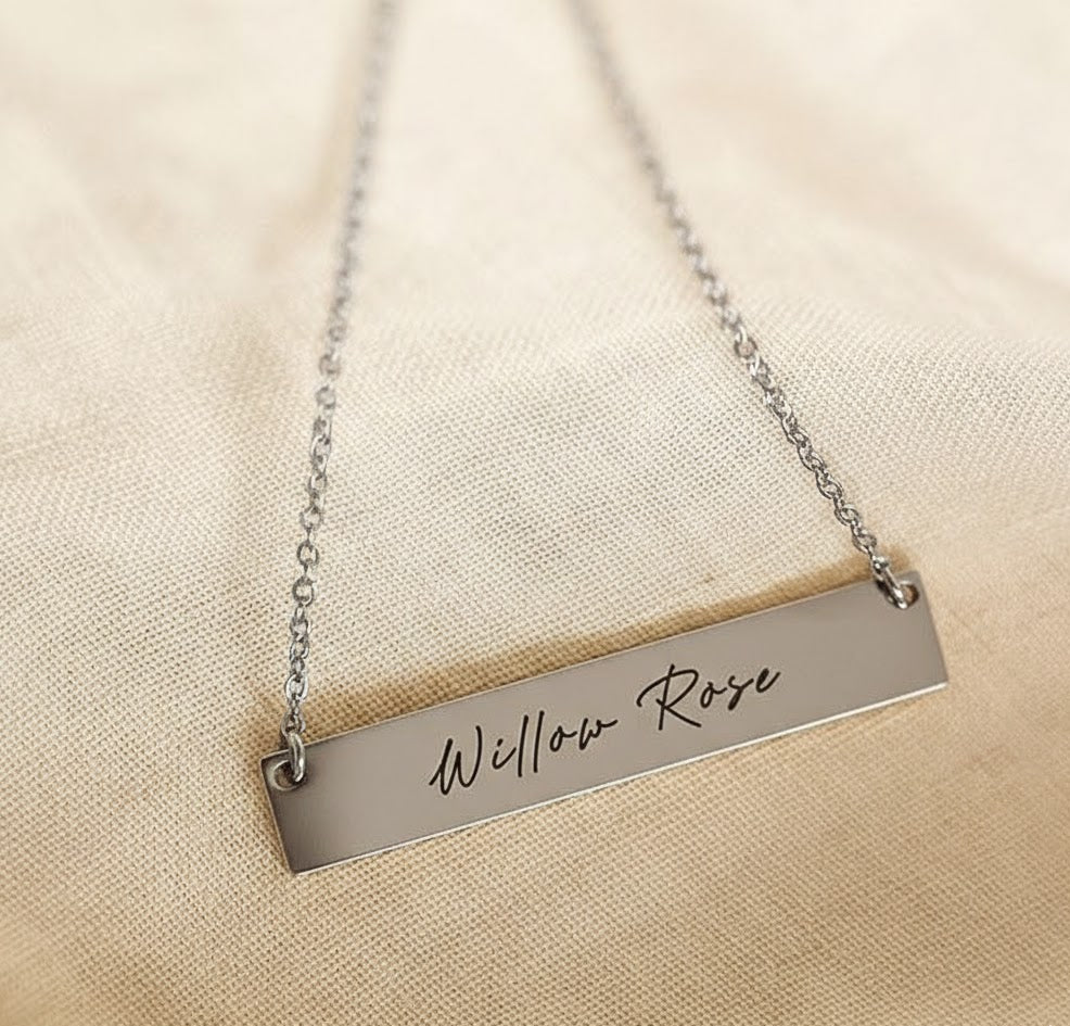 Customized Bar Style Necklace