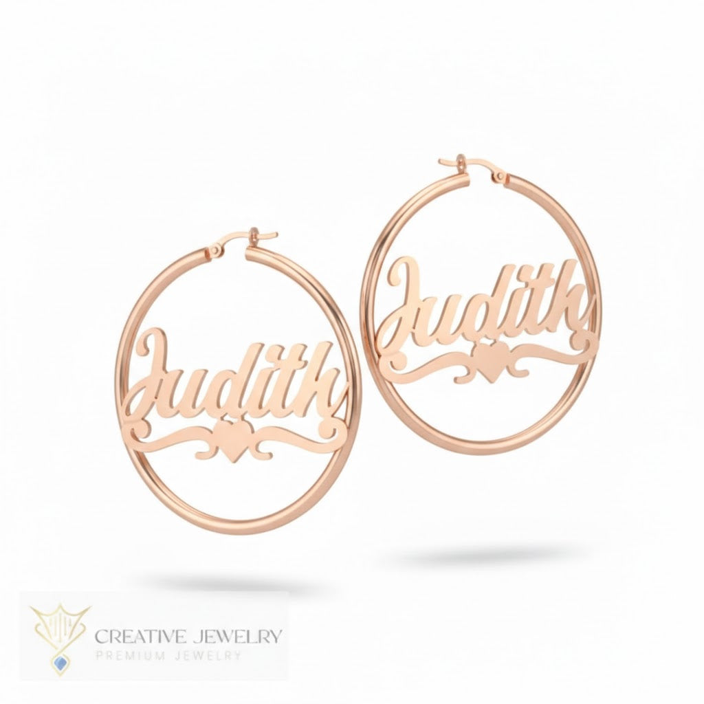 Customized Circle Style Earrings