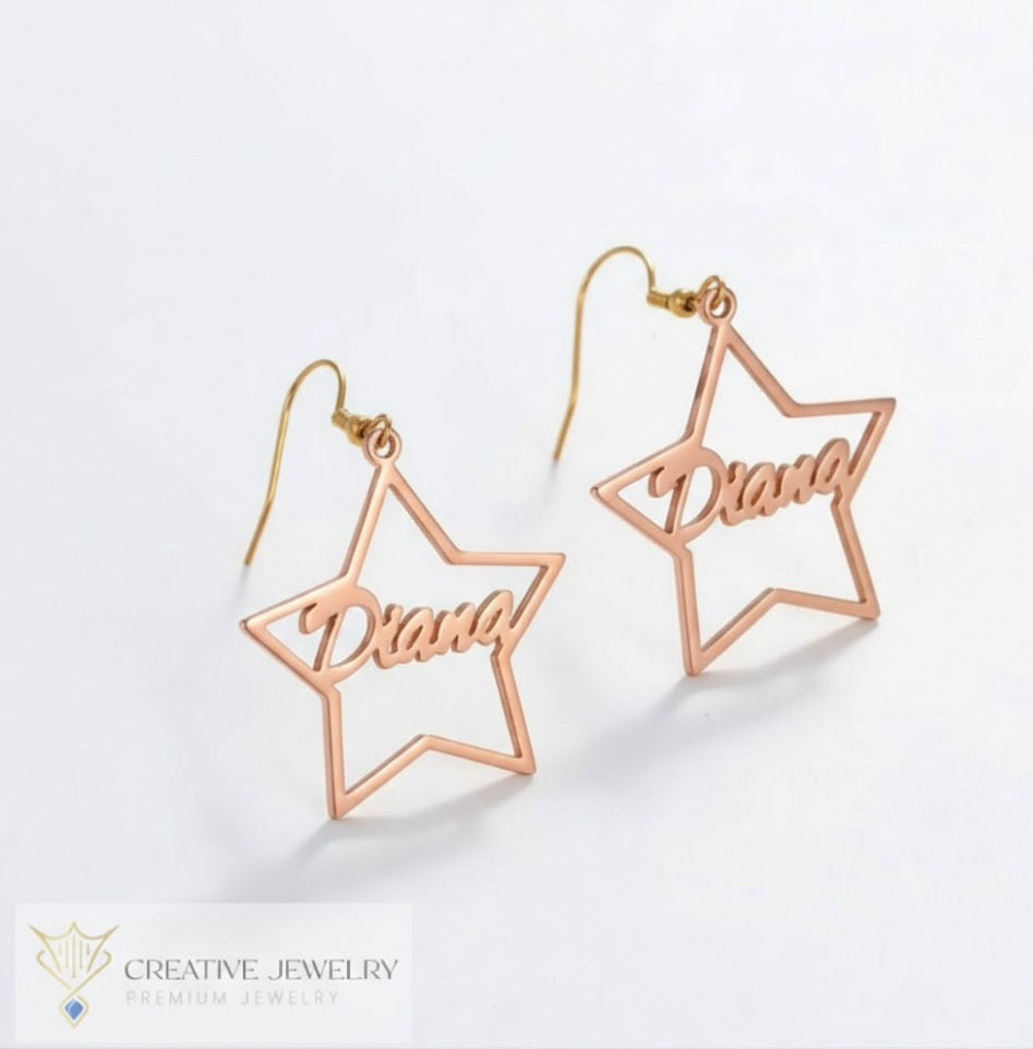 Customized Star Style Earrings