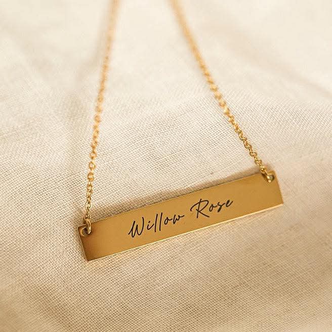 Customized Bar Style Necklace