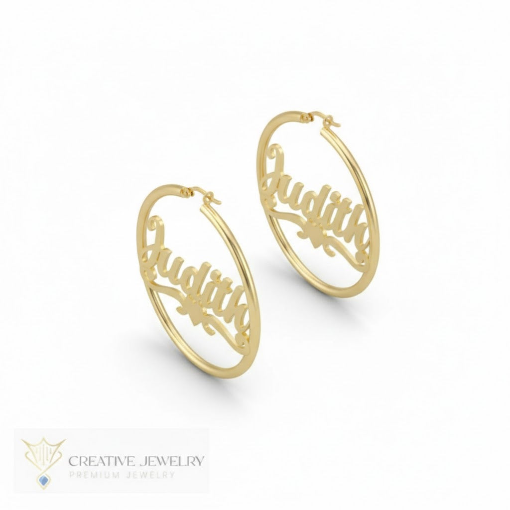 Customized Circle Style Earrings