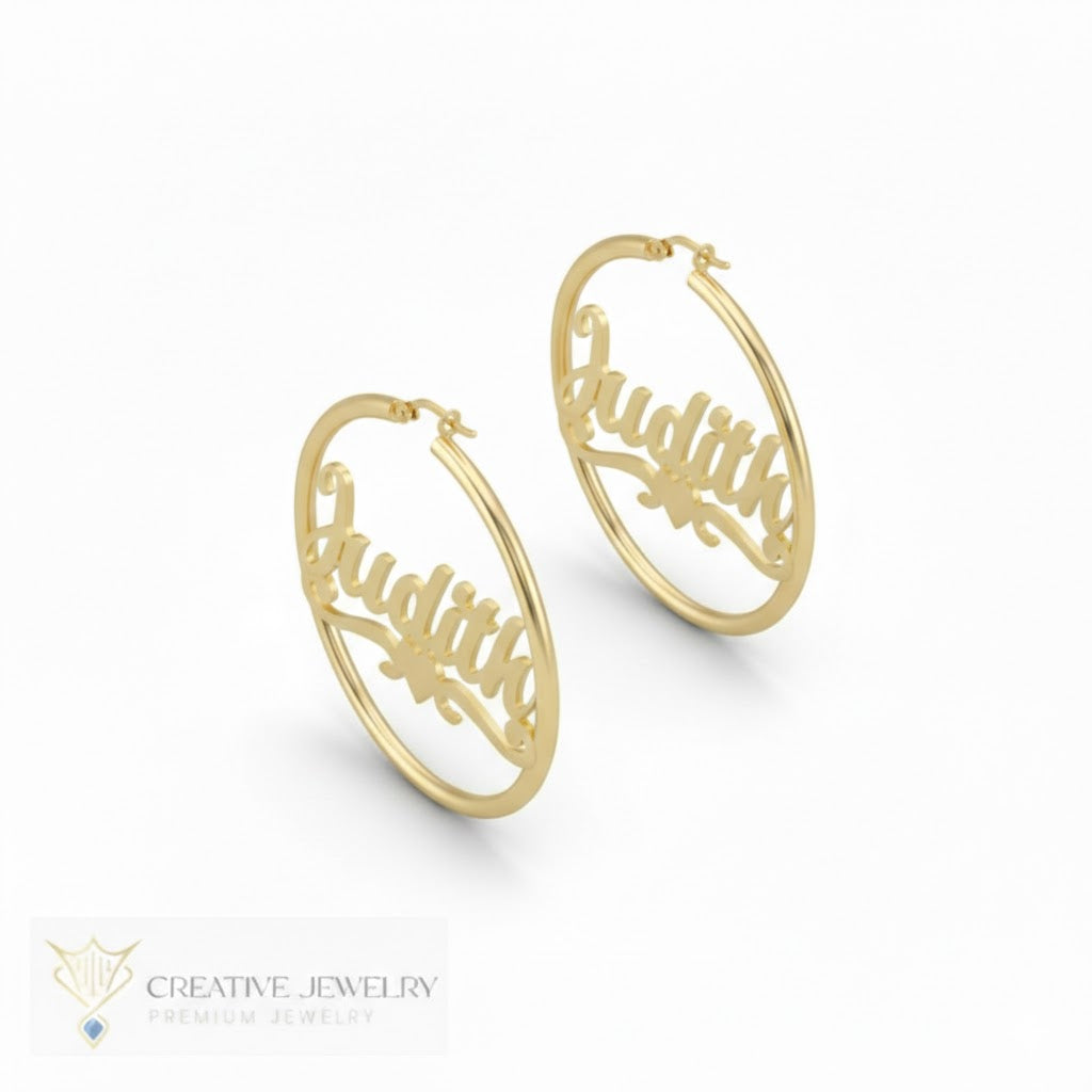Customized Circle Style Earrings